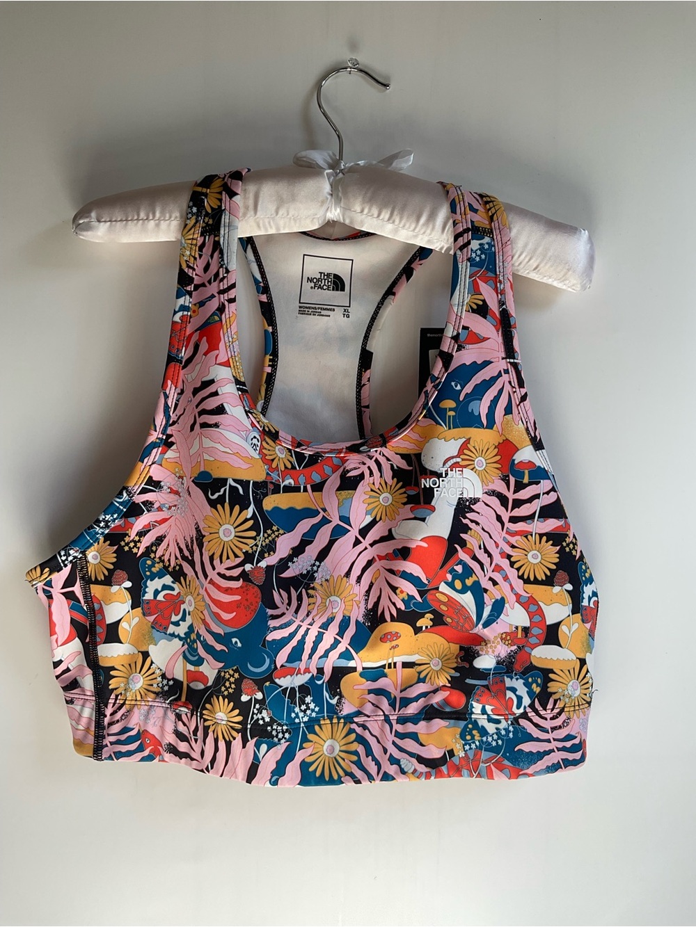 The North Face Women’s Fitted Midline Bra XL NWT FlashDry Mushroom Floral Print